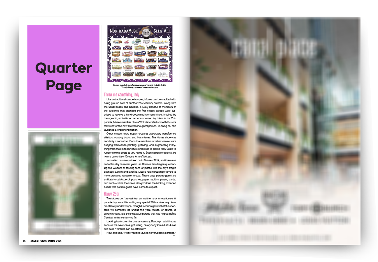 Mardi Gras Guide 1/4 Page