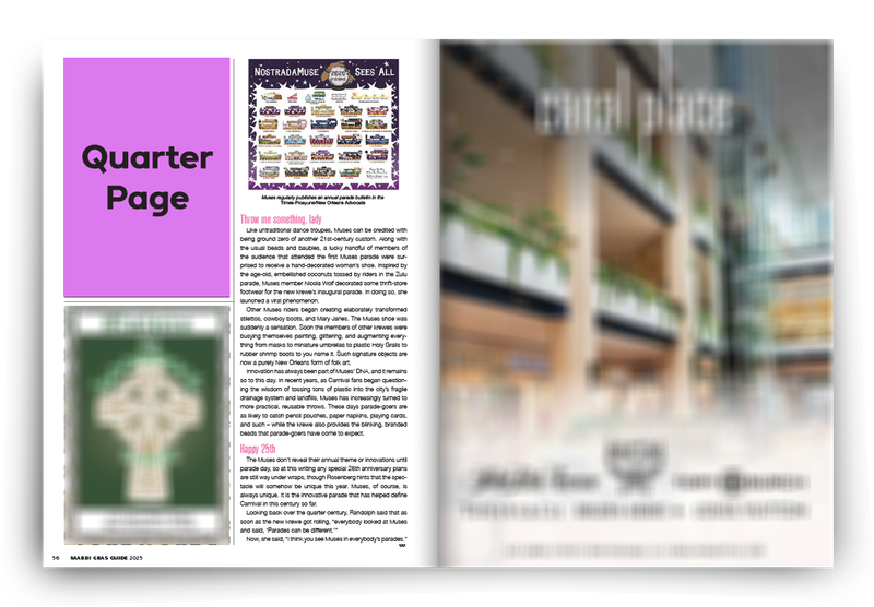 Mardi Gras Guide 1/4 Page