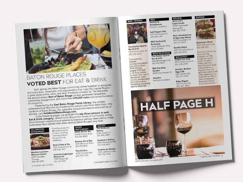 FLAVOR Baton Rouge Half Page