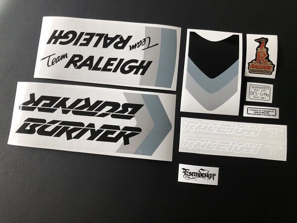 Team Burner Grey Decal Set