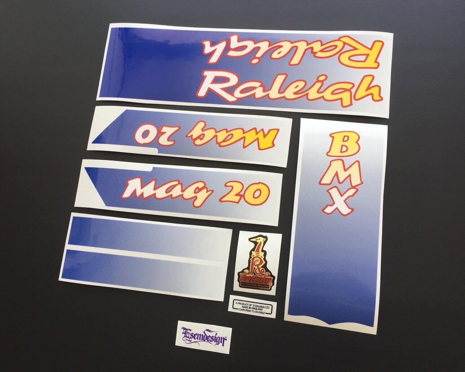 Raleigh BMX Mag Decal Set