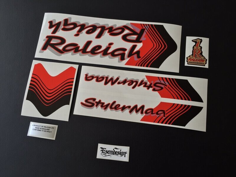 Raleigh Styler Mag Decal Set