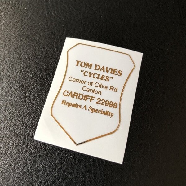 Tom Davies Cycle Shop Decal
