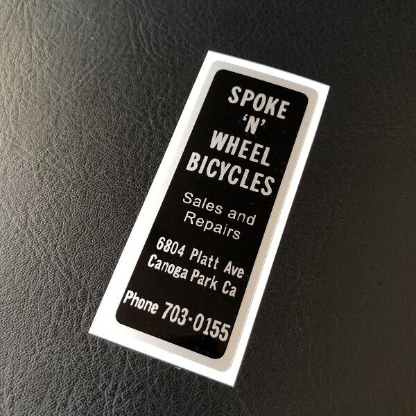 Spokes and Wheels Shop Decal