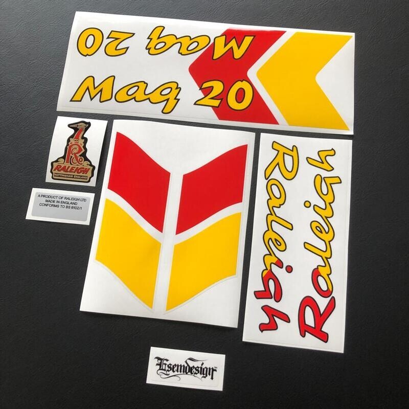 Raleigh Mag 20 Decal Set