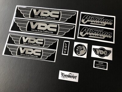 VDC Changa Black / Chrome Decal Set