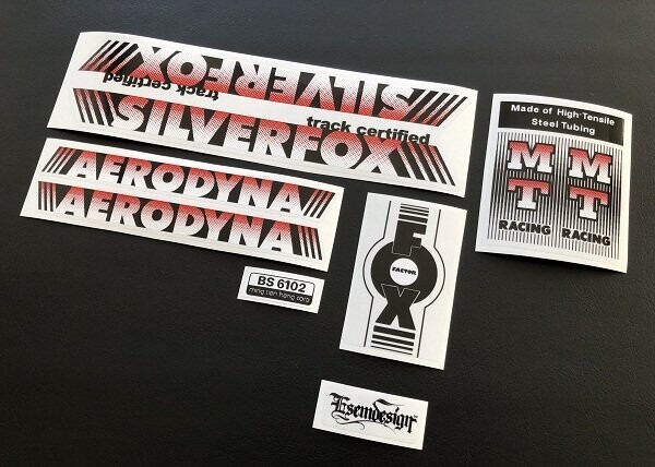 FOX Silverfox Red Fade Decal Set