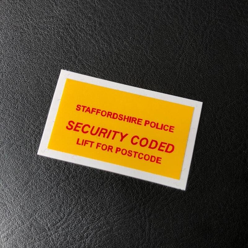 Security Coded Decal