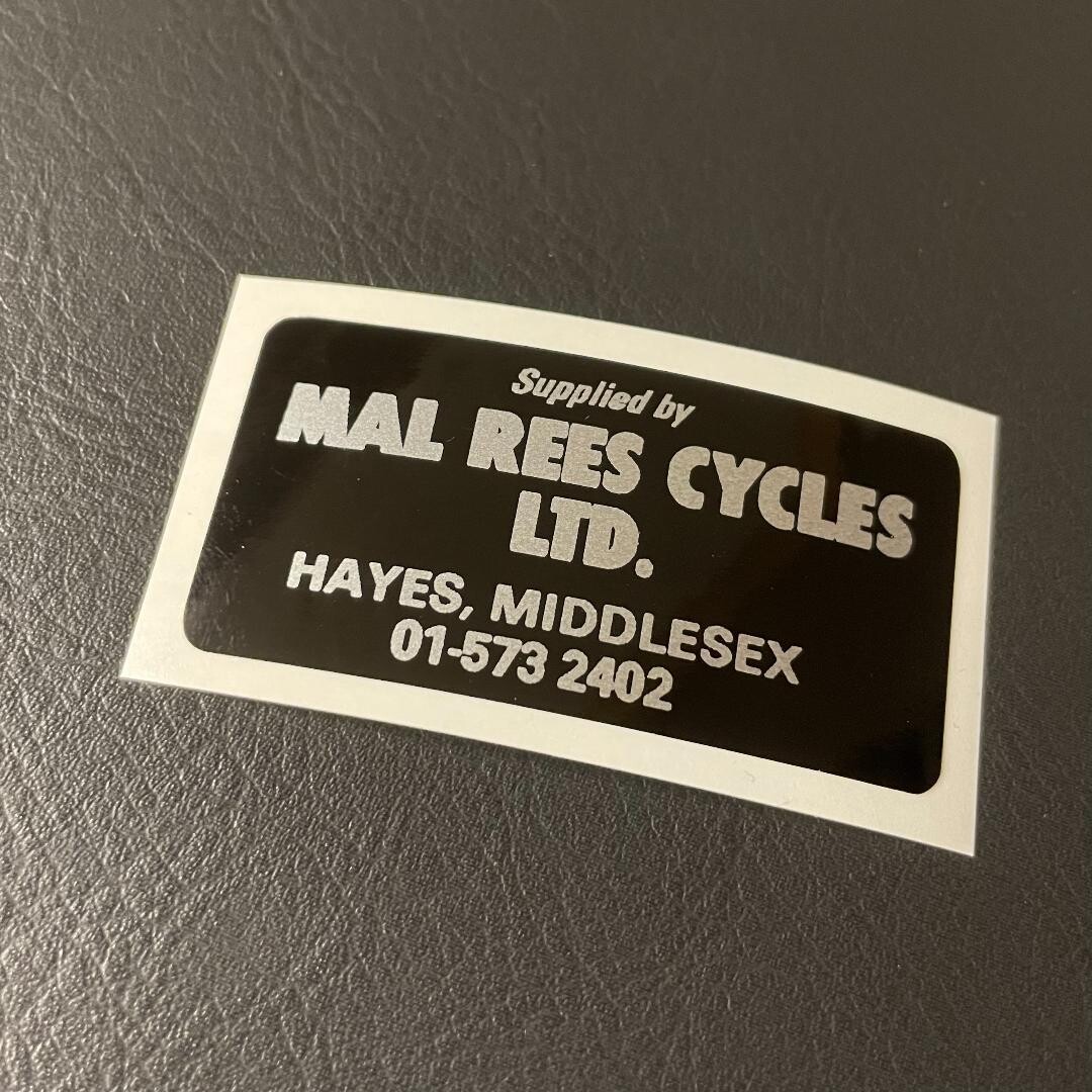 Mal Rees Cycles Shop Decal