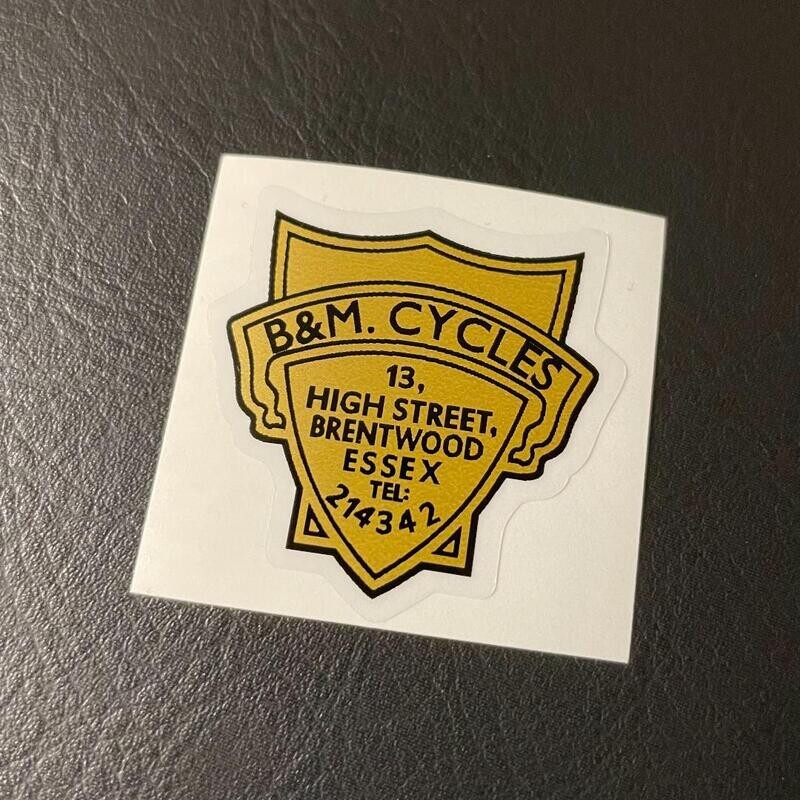 B&M Cycles Shop Decal