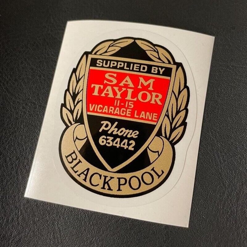 Sam Taylor Shop Decal