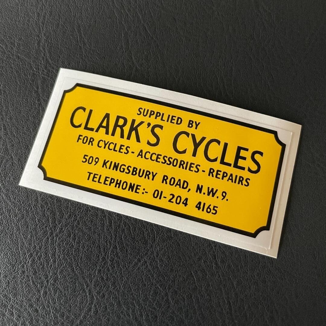Clark's Cycles Shop Decal