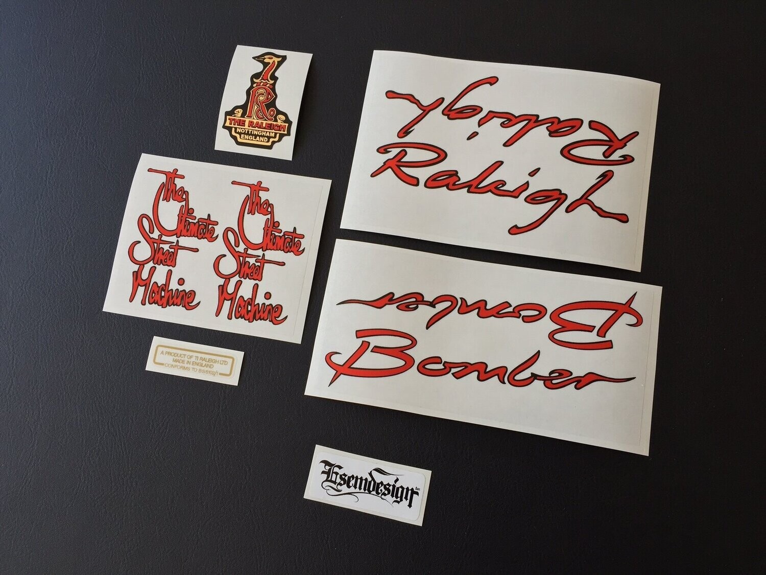 Raleigh Bomber 5 Speed Decal Set