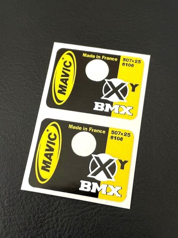 MAVIC XY BMX rim decals