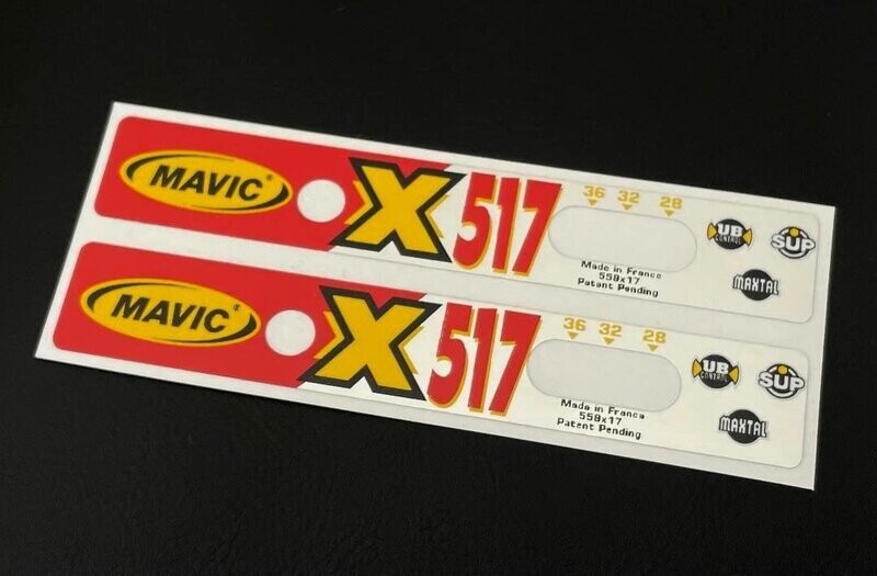 MAVIC X 517 rim decals