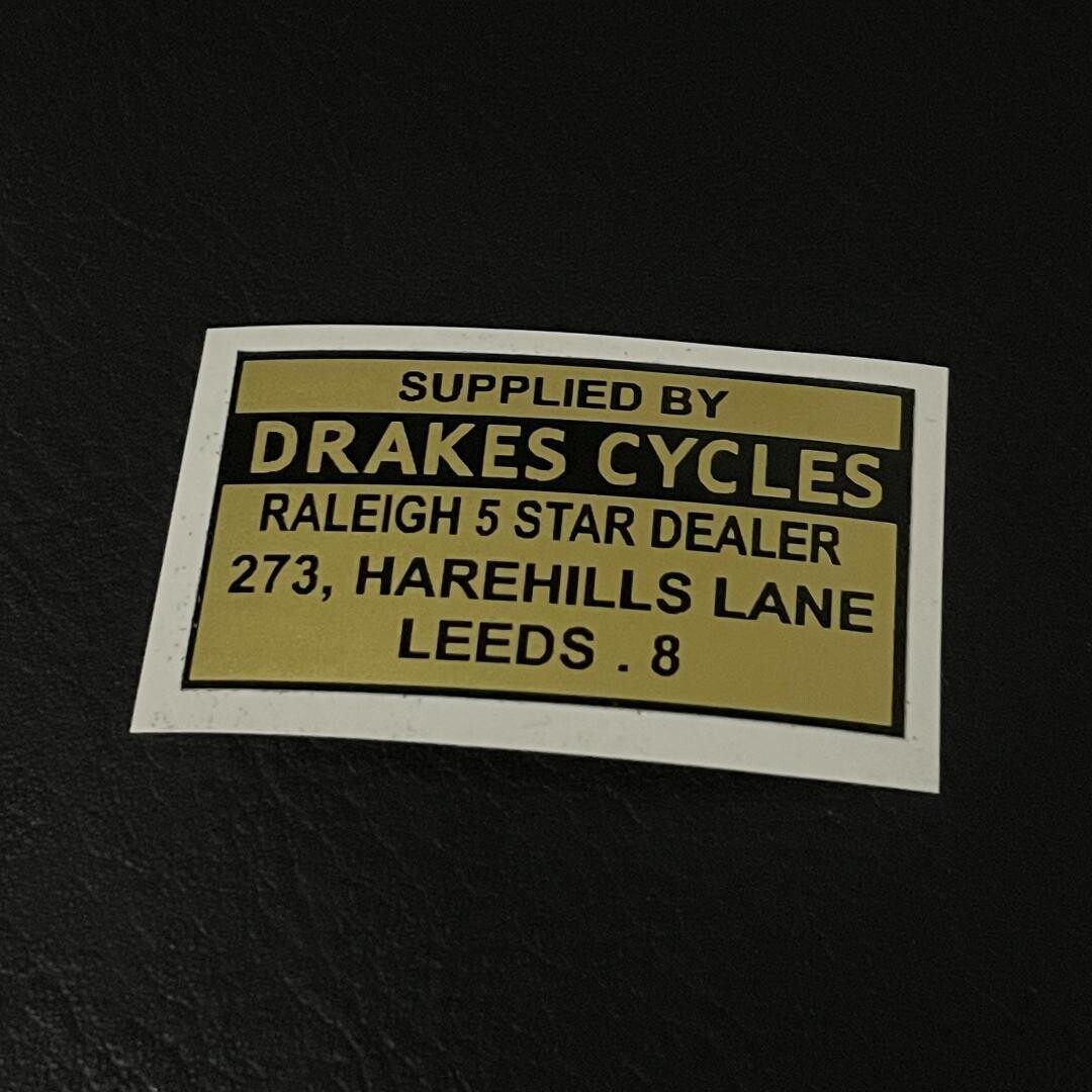 Drakes Cycles Shop Decal