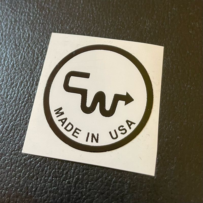 CW Bar Decal Black on White