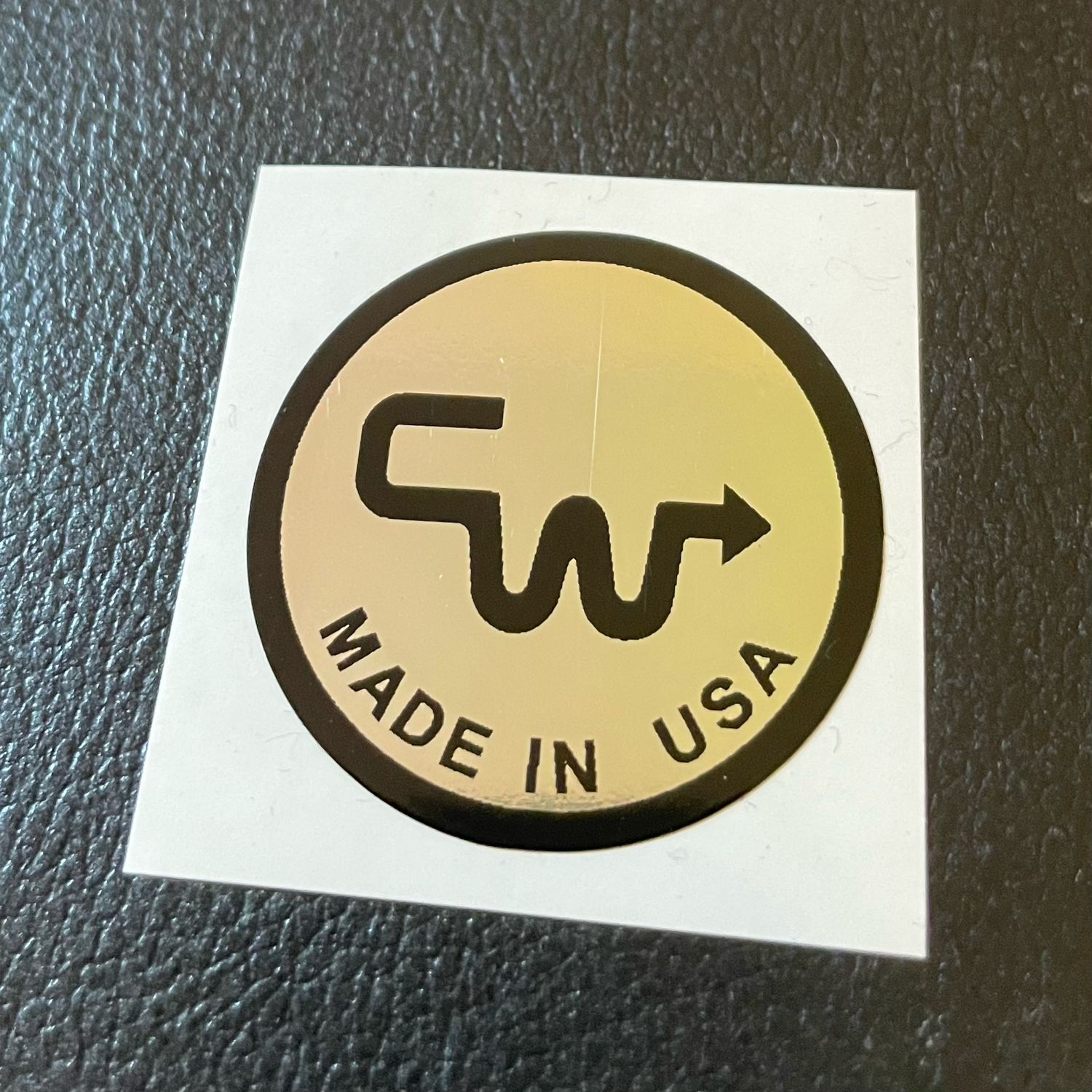 CW Bar Decal Black on Chrome 