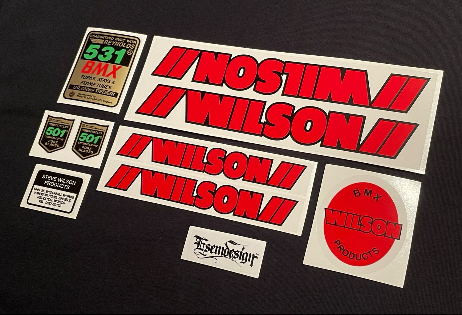 Wilson BMX Decal Set