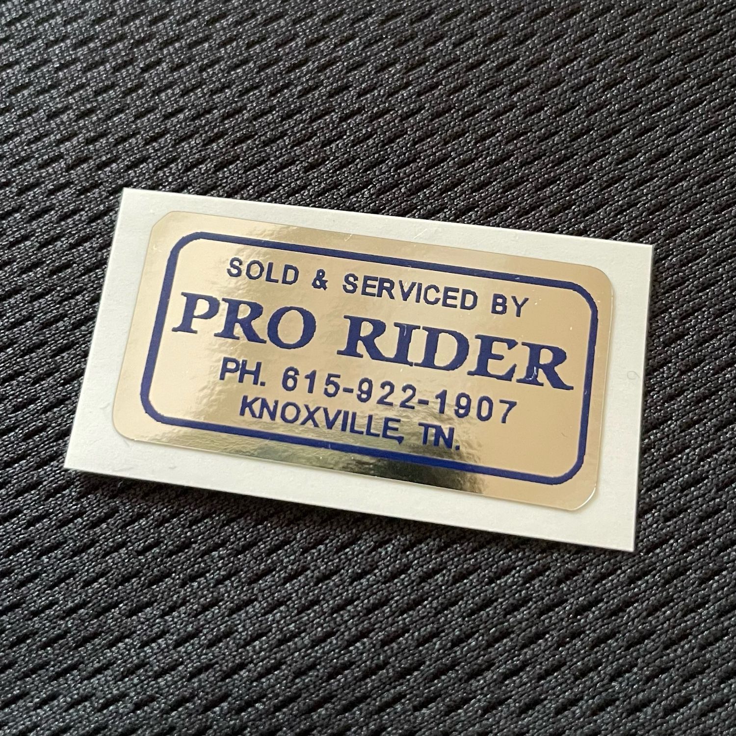 Pro Rider Shop Decal 
