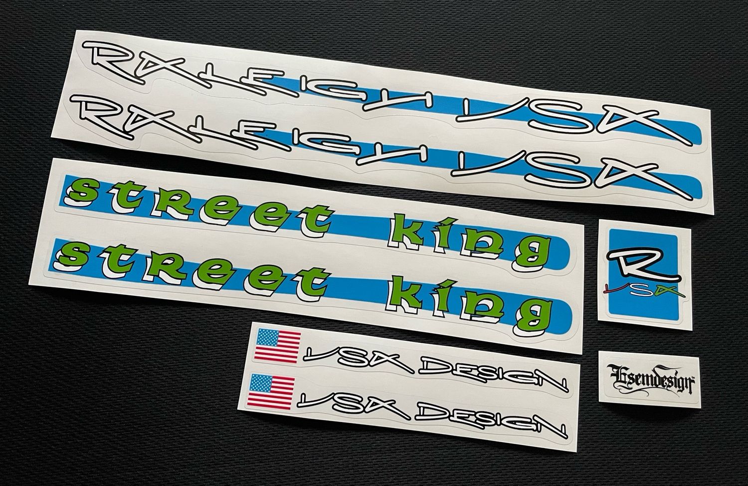 Raleigh USA Street King Decal Set