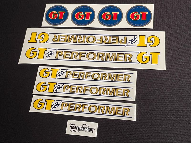 Gt Pro Performer 1984 Decal Set