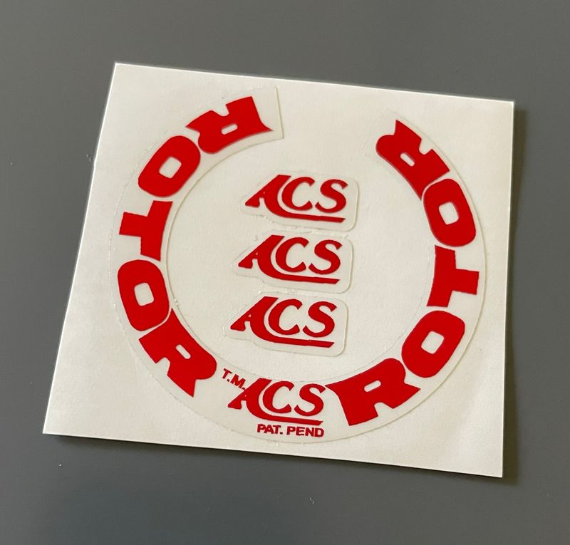 ACS Rotor Decal Chrome Red