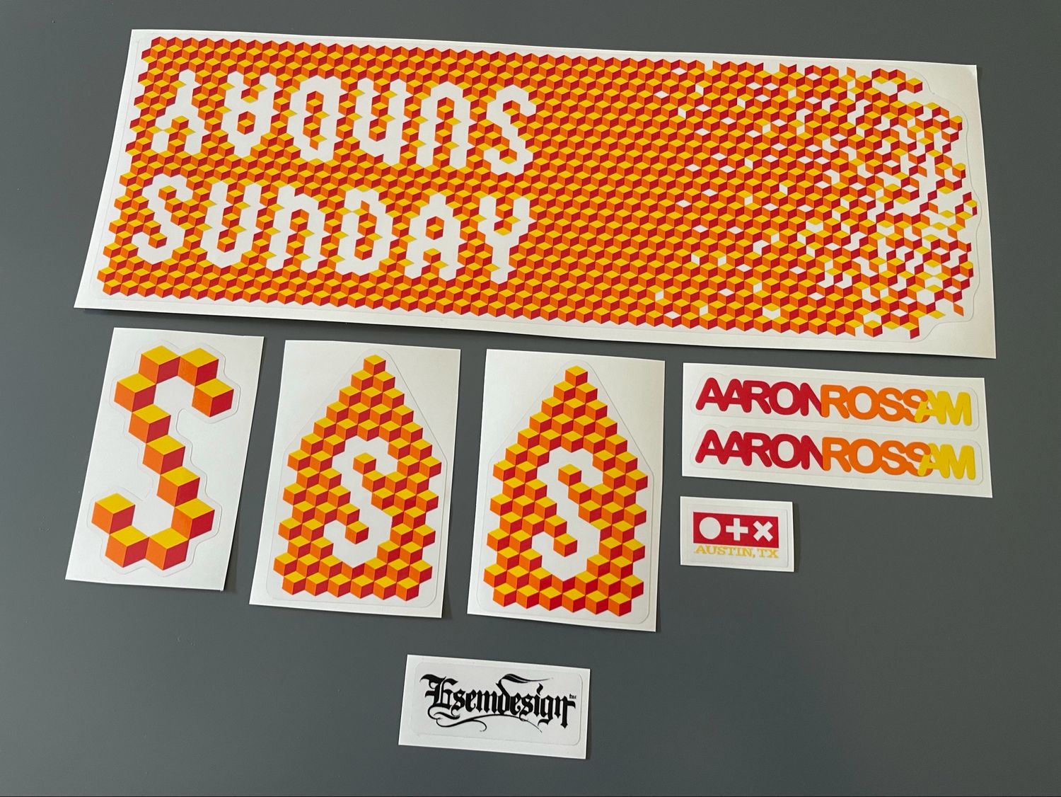 Sunday Aaron Ross AM decal set