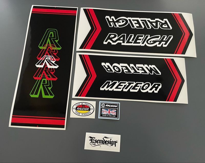 Raleigh Meteor Decal Set