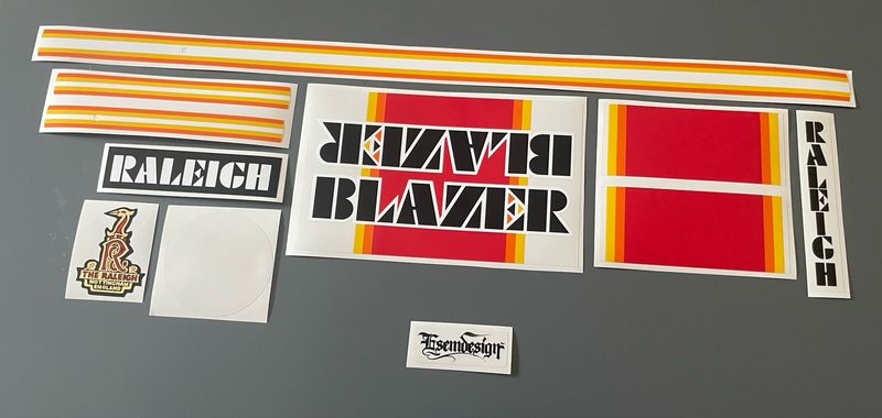 Raleigh Blazer Decal Set