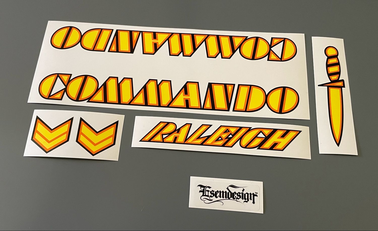 Raleigh Commando Decal Set