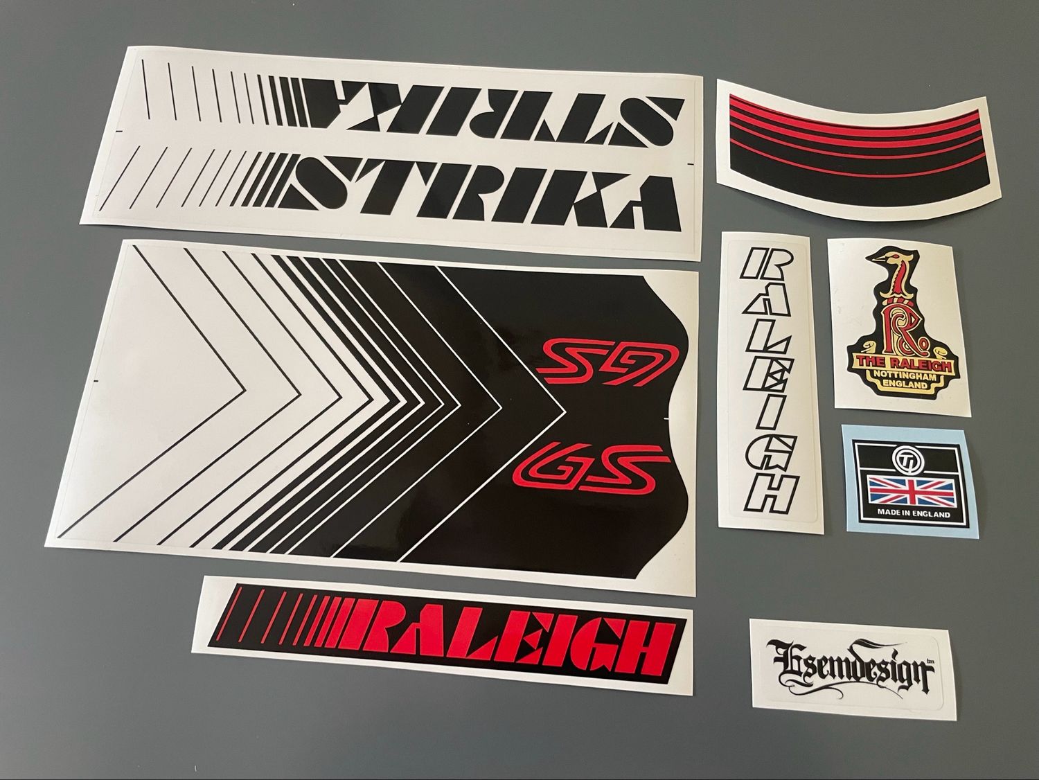 Raleigh Strika GS Decal Set