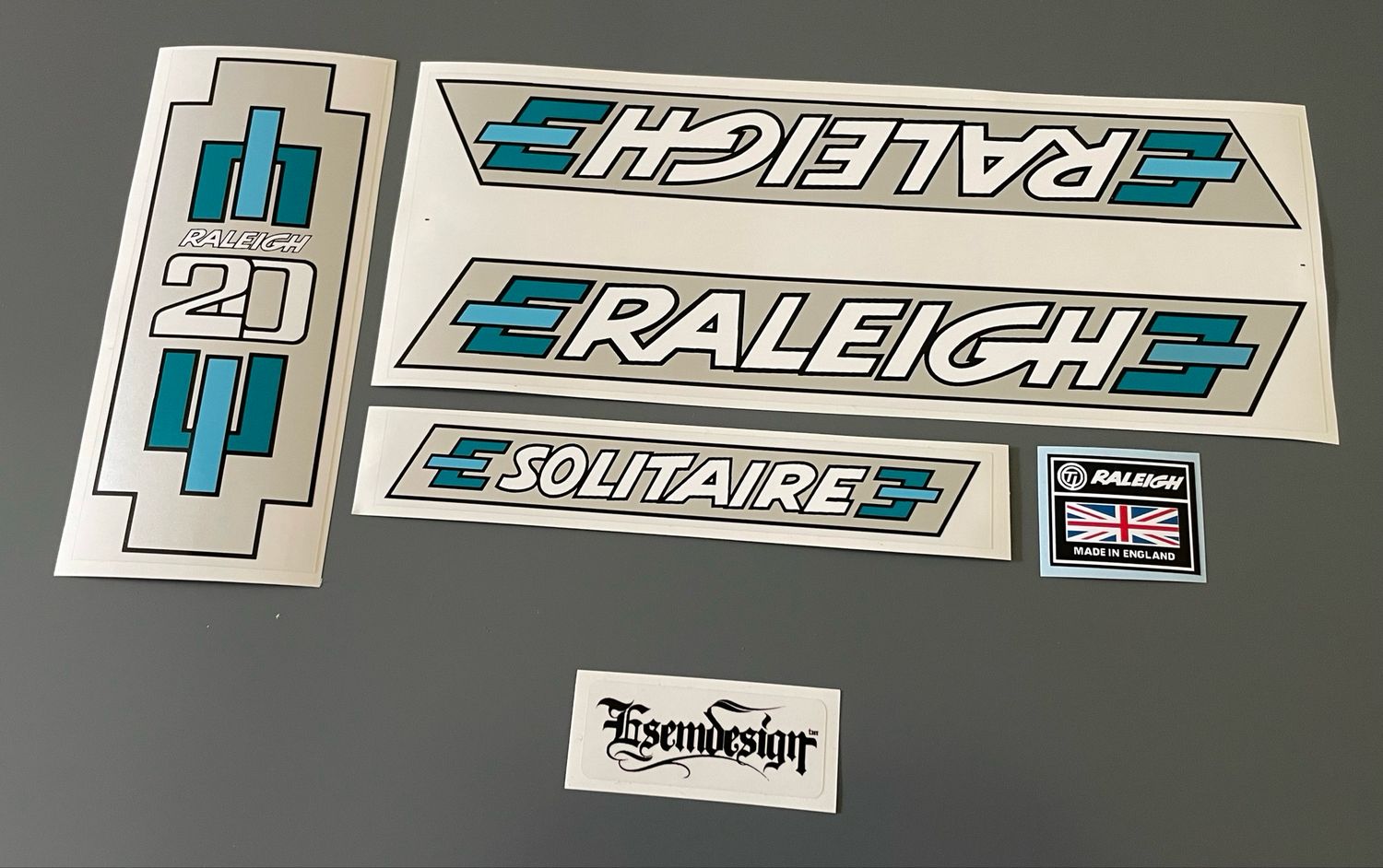 Raleigh Twenty Solitaire Decal Set