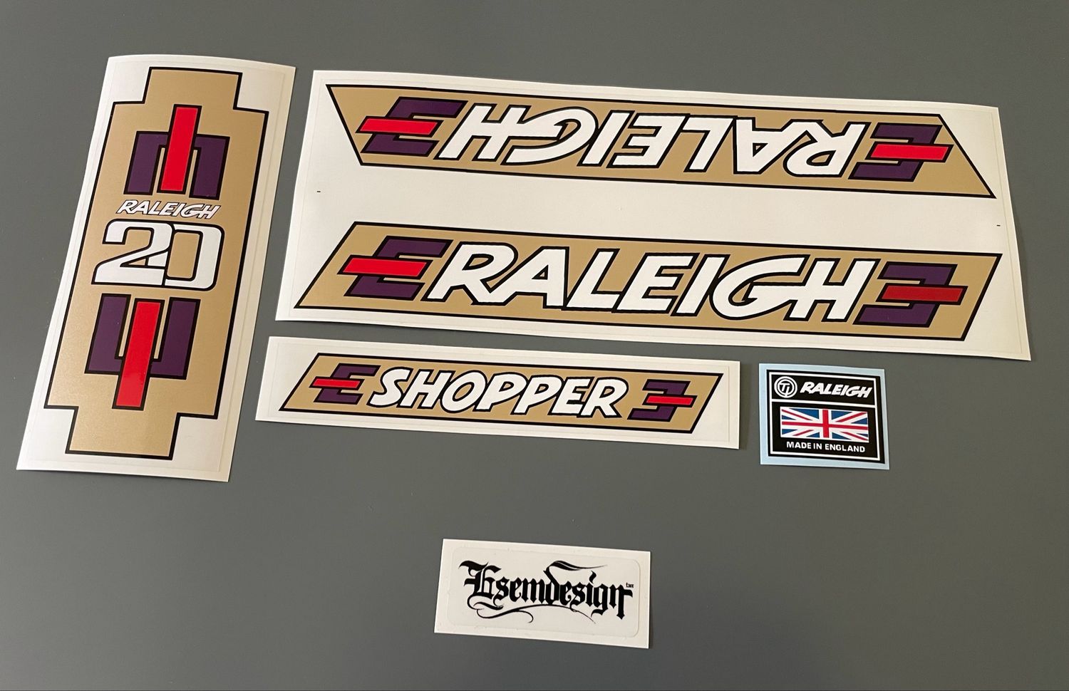 Raleigh Twenty Shopper Decal Set