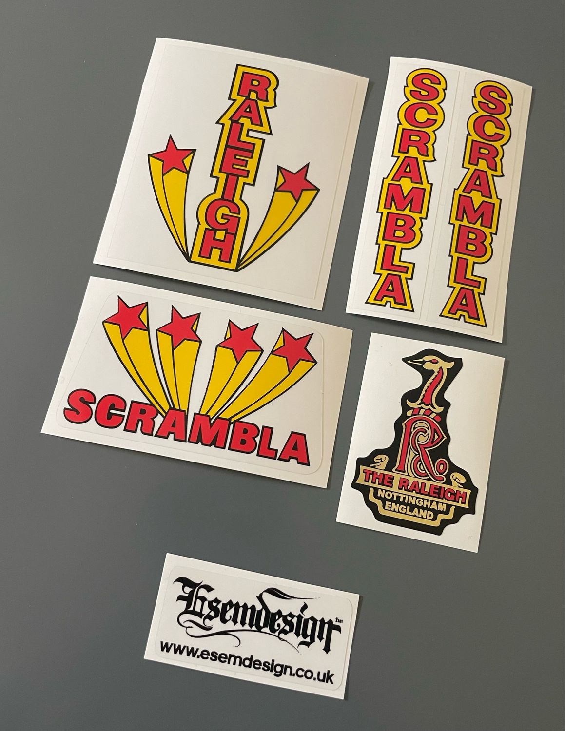 Raleigh Scrambla Decal set