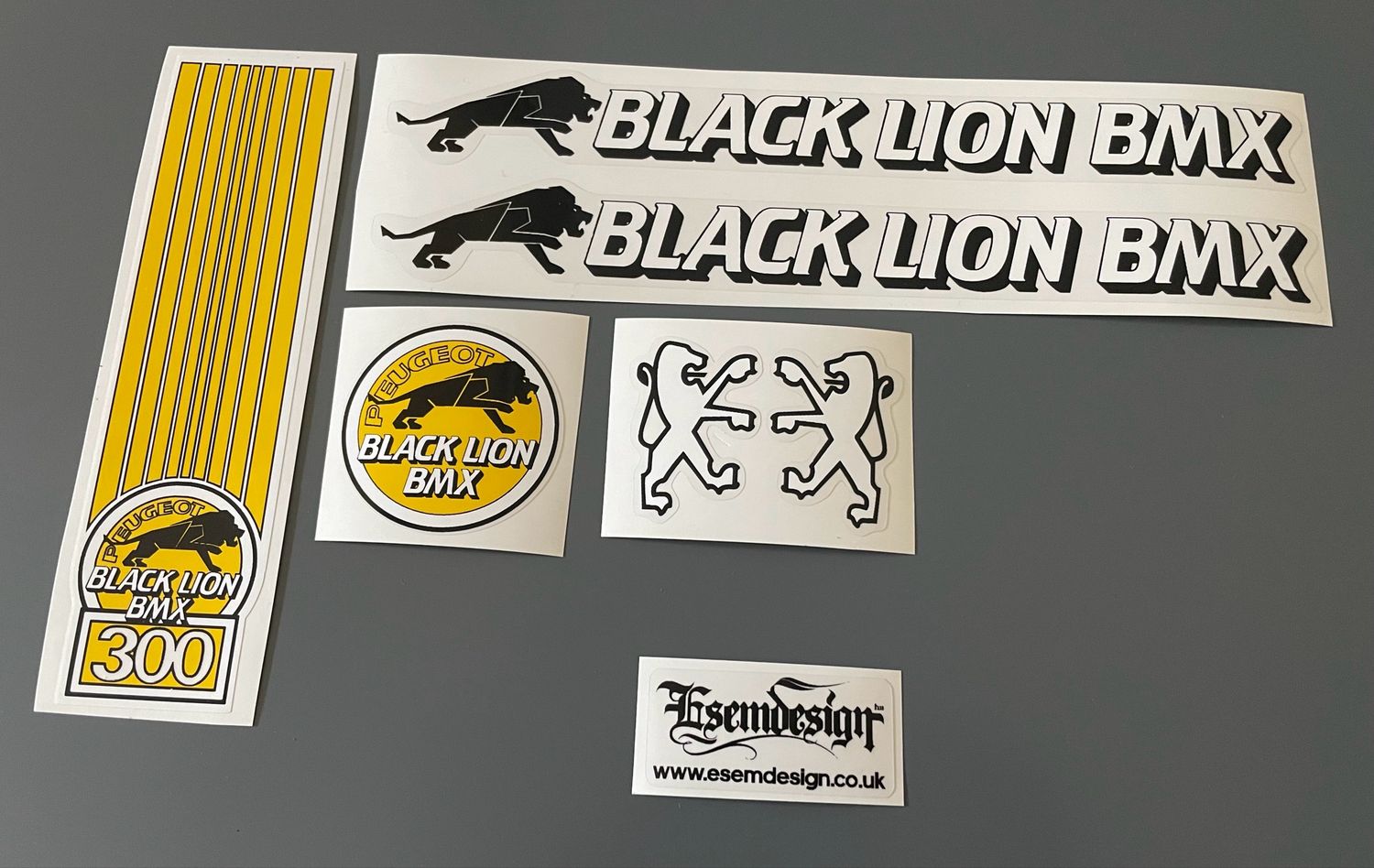 Peugeot Black Lion BMX 300 Decal Set