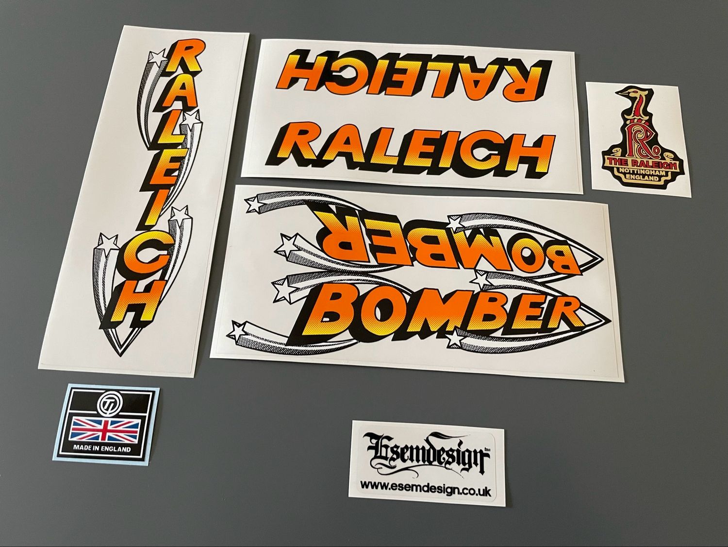 Raleigh Super Bomber Decal Set