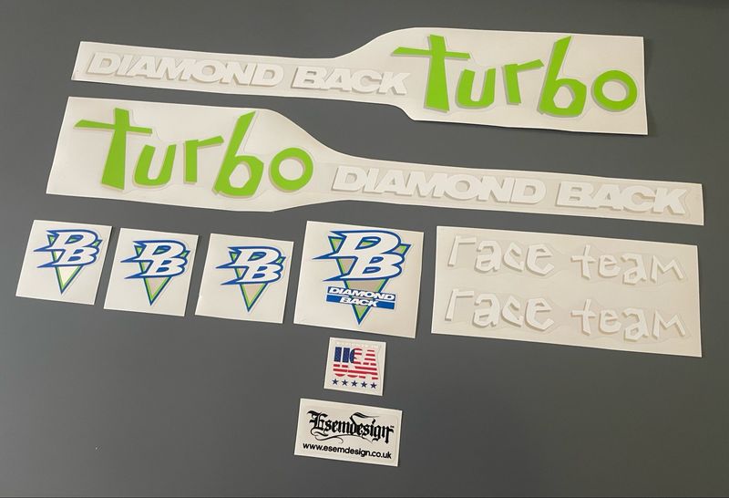 Diamond Back Turbo 1993 Decal Set