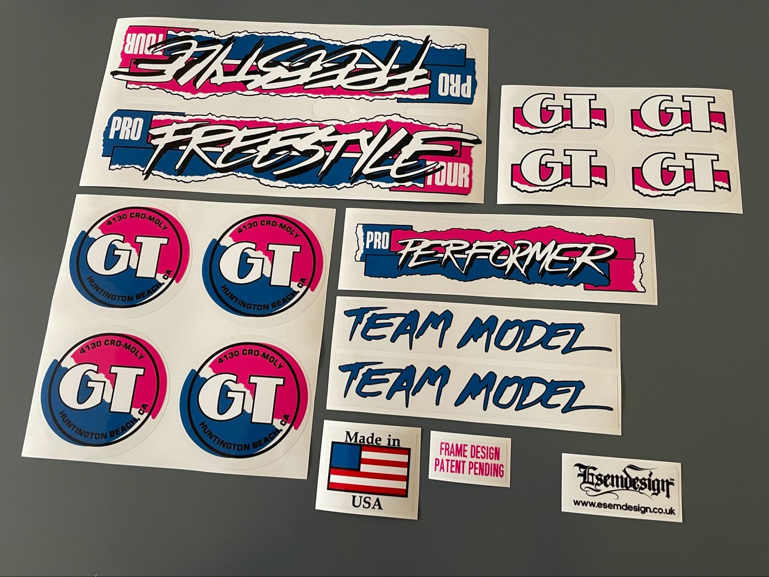 GT Pro Freestyle Tour 1987 Decal Set