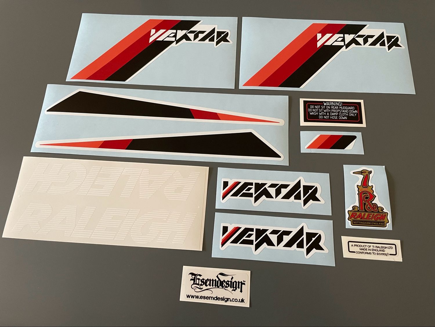 Raleigh Vektar Decal Set