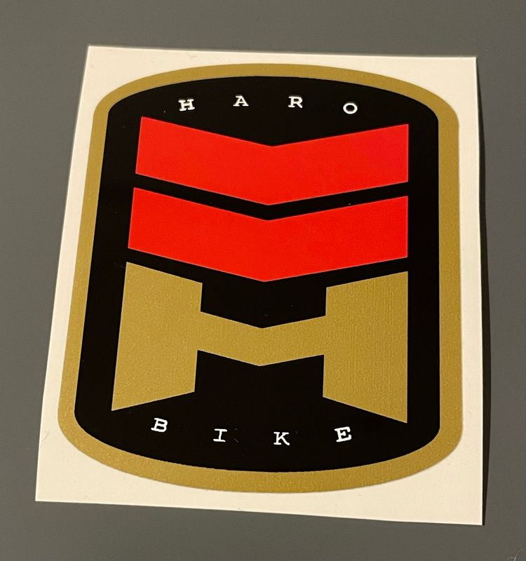 Haro Head Tube Decal Gold 