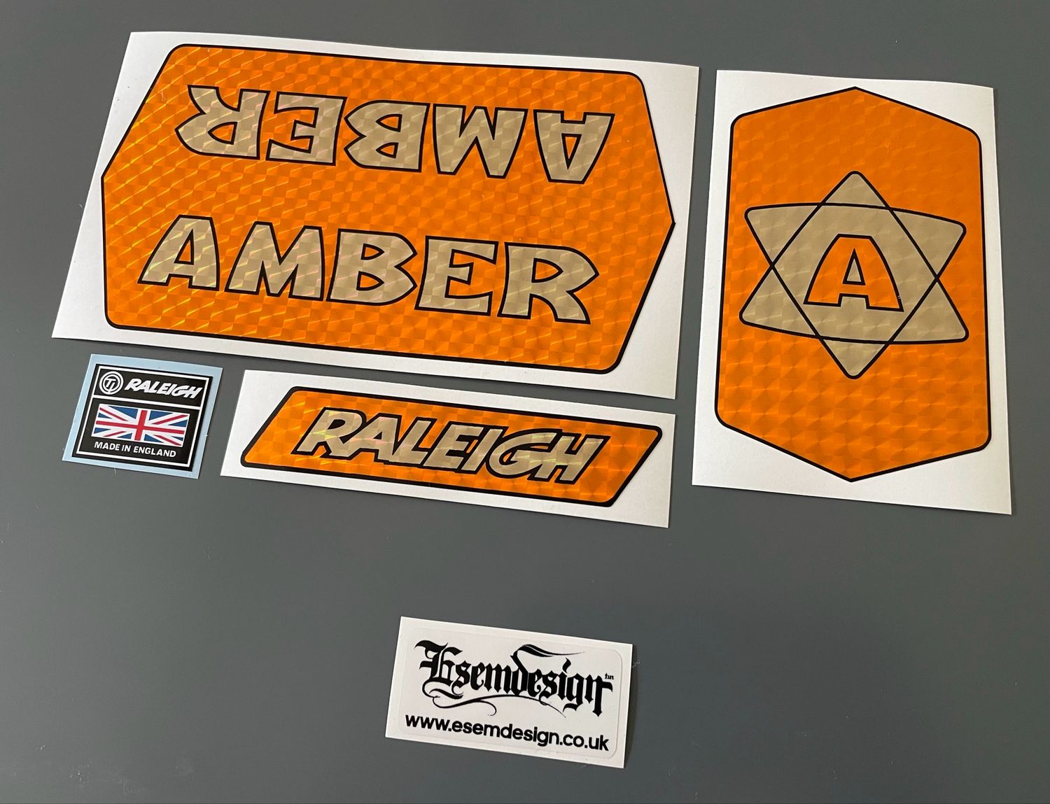 Raleigh Amber 20 Decal Set
