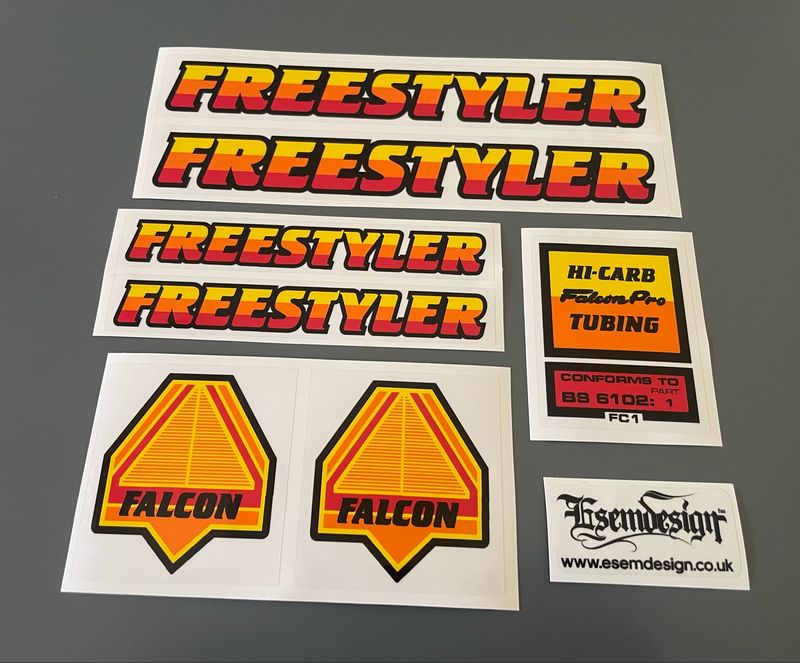 Falcon Pro Freestyler Decal Set Custom