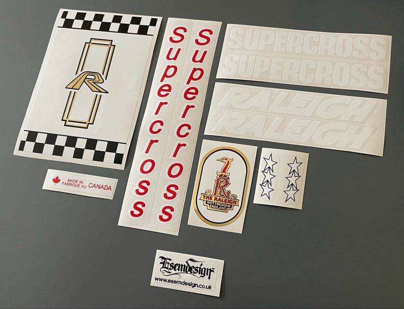 Raleigh Supercross Decal Set