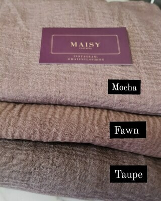 Crinkle Scarf - Darker Browns
