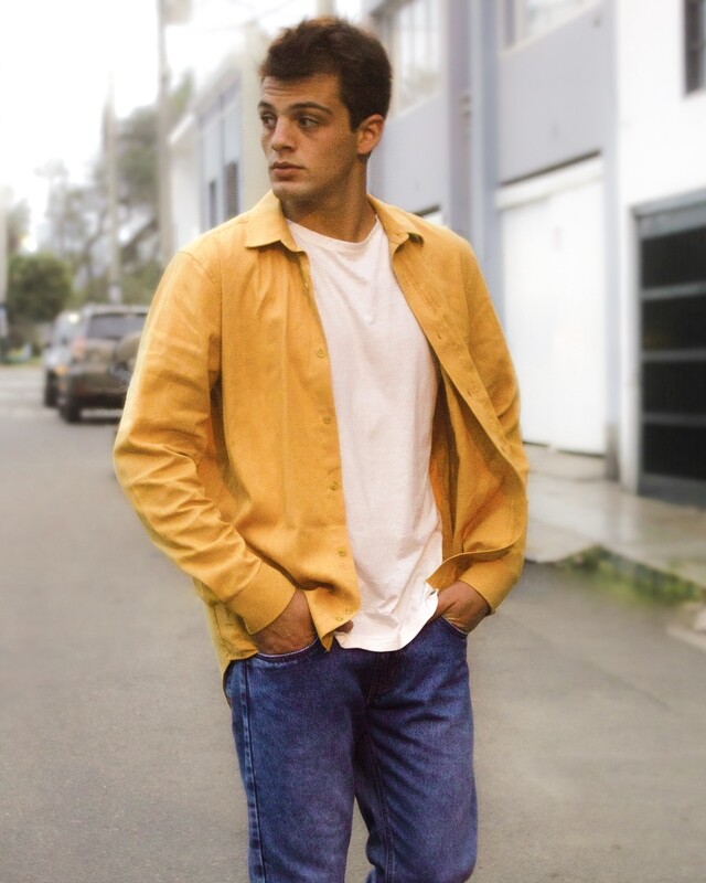 Camisa Lino Yellow