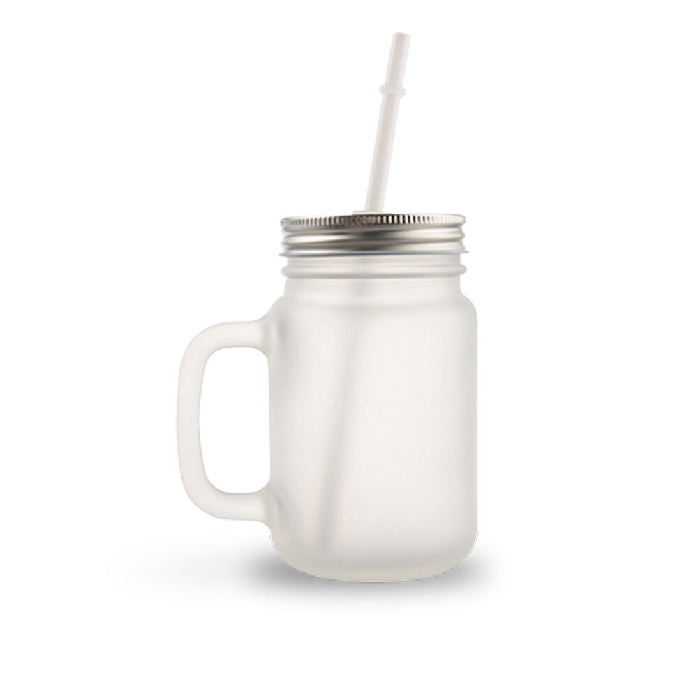 12 oz Frosted Glass Mason Jar for Sublimation