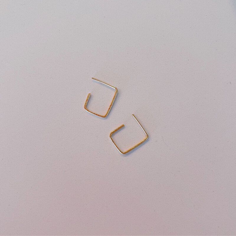 Square Huggie Earrings