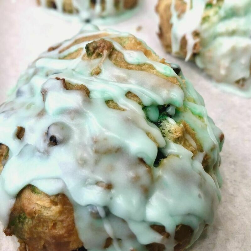 1 Dozen Mini Mint Chocolate Chip Scones  