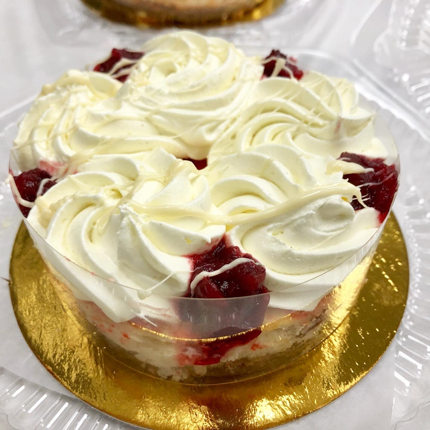 4&quot; Cranberry White Chocolate Mousse Cheesecake